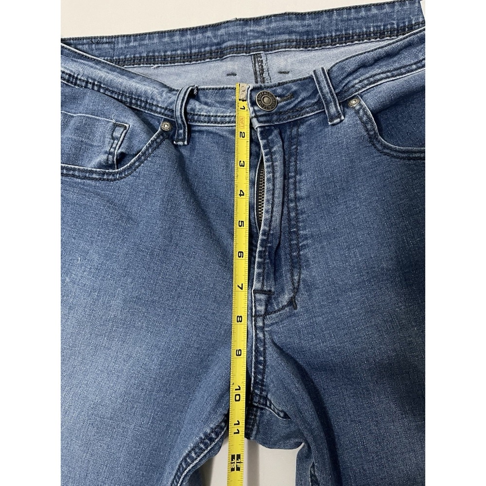 Buffalo David Britton Axel Jeans Mens 36x34 Slim Stretch Straight Light Wash - Picture 6 of 7